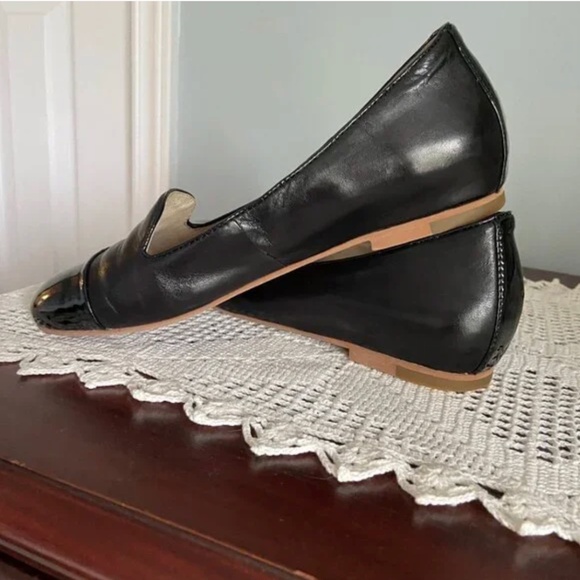 Josef Seibel Black Leather & Patent Leather Flats – Size 39 - Picture 2 of 9